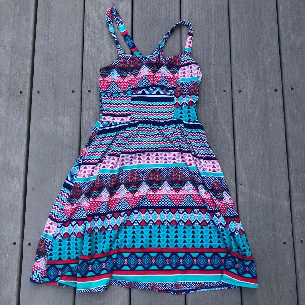 Colorful patterned sun dress